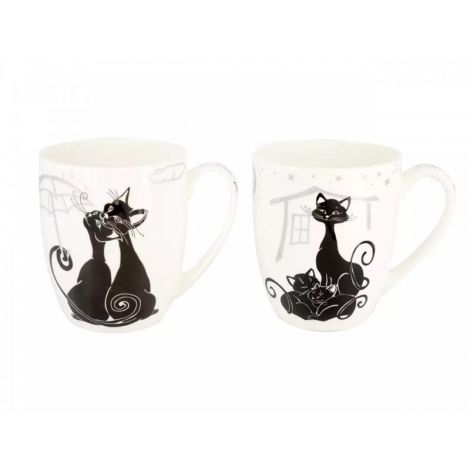 Komplet dwóch kubków Carmani 450ml - Koty - 2